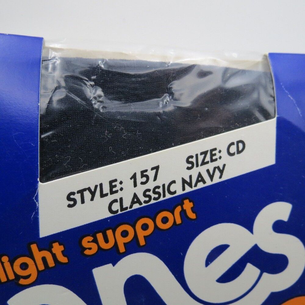 Hanes Too Classic Navy Light Support Sandalfoot Style 157 Pantyhose Size CD‎ - Picture 2 of 7